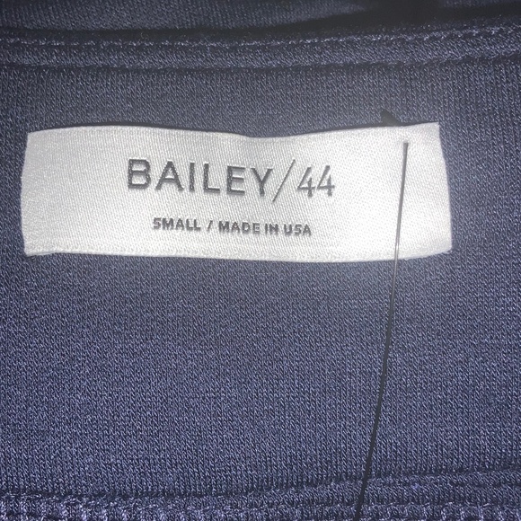 Anthropologie NWT Bailey/44 Metro Navy Blue Sweatshirt Cold Shoulder Dress S - Picture 8 of 11